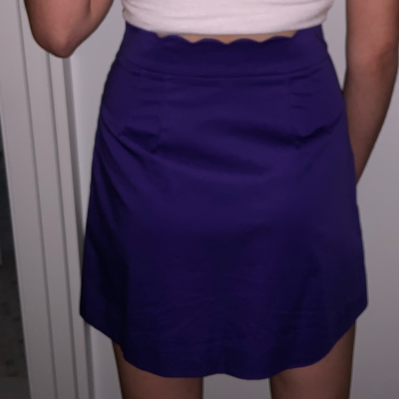 J. Crew purple scallop sateen skirt - Picture 2 of 3